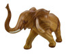 Scratch & Dent Walking Elephant Decorative Faux Carved Wood Look Statue 18 inch Additional image
