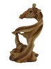 Carved Wood Look Mother Giraffe and Calf Tabletop Statue Additional image