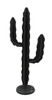 Rustic Sculpted Metal Indoor/Outdoor 19 inch Desert Cactus Statue Main image