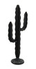 Rustic Sculpted Metal Indoor/Outdoor 19 inch Desert Cactus Statue Additional image