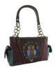 Faux Leather Embroidered Dreamcatcher Owl Concealed Carry Handbag Main image