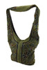 Colorful Embroidered Swirls And Floral Print Cotton Cross Body Bag Additional image