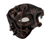 Metallic Steampunk Phantom Half Face Masquerade Mask Main image
