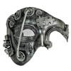 Metallic Steampunk Phantom Half Face Masquerade Mask Main image