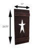 Rustic Cutout Star Decorative Wood Shutter Wall Hanging 24 inch Additional image