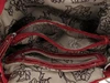 Quilted Metallic Studded Purse Rhinestone Buckle / Ostrich Print Trim Additional image