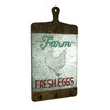 Galvanized Finish Farmhouse Chicken Cutting Board Wall Hook Main image