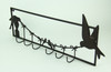 Birds and Bows Rustic Brown Metal Wall Sculpture with Hooks Additional image