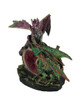 Purple and Green Battle Dragons Gothic Color Changing LED Geode Statue Additional image