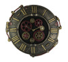 Steampunk Bronze Finish Rivet Plate Wall Clock With Moving Gears Main image