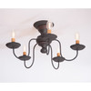 Irvin's Country Tinware Thorndale Ceiling Light in Hartford Black with Red Additional image