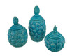 Blue Seashell Design Ceramic Canisters Set of 3 Additional image