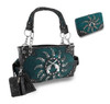 Rhinestone Crossed Pistols Studded Sunburst Concealed Carry Purse/Wallet Set Main image
