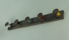 Distressed Wood Rustic Spools Wall Hook Rack Additional image