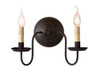 Ashford Wall Sconce in Black over Red 9 Inches High Main image