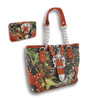 Mossy Oak Camo Handbag and Wallet Mock Croc Trim Rhinestone Buckle Main image