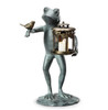 Whimsical Frog and Bird Aluminum Garden Lantern Main image