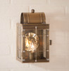 Irvin's Country Tinware Small Wall Lantern in Weathered Brass Additional image