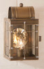 Irvin's Country Tinware Small Wall Lantern in Weathered Brass Additional image