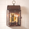 Irvin's Country Tinware Toll House Wall Lantern in Antique Copper Additional image