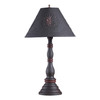 Irvin's Country Tinware Davenport Lamp in Hartford Black with Red with Shade Main image