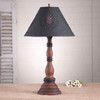 Irvin's Country Tinware Davenport Lamp in Hartford Black with Red with Shade Additional image