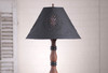 Irvin's Country Tinware Davenport Lamp in Hartford Black with Red with Shade Additional image