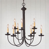 Irvin's Country Tinware 9-Arm Grandview Chandelier with Ecru Sleeves Additional image