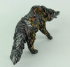 Metallic Silver Finish Mechanical Steampunk Timber Wolf Statue Additional image