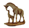 A Mother's Love Giraffe and Calf Wood Finish Statue Additional image