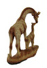 A Mother's Love Giraffe and Calf Wood Finish Statue Additional image