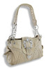 Studded Ostrich Texture Purse with Ornate Rhinestone Buckle Main image