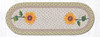 Earth Rugs OP-529 Tall Sunflowers Oval Patch Runner 13" x 36" Main image