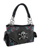 Western Ice Rhinestone Skull Embroidered Trim Studded Concealed Carry Purse Main image