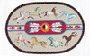 Earth Rugs OP-19 Native Horses Oval Patch 20" x 30" Main image