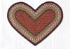 Earth Rugs C-19 Burgundy / Mustard Heart Braided Rug 20" x 30" Main image