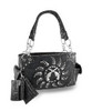 Rhinestone Crossed Pistols Studded Sunburst Concealed Carry Purse Main image