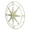 Off-White Indoor Outdoor Metal Compass Rose Wall Sculpture 39.5 Inch Diameter Additional image