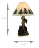 Playful Black Bears Climbing Pine Tree Rustic Table Lamp with Nightlight Base Additional image