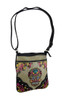 Sewn Calavera Western Style Sugar Skull Crossbody Purse w/Rhinestone Studs Main image