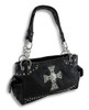 Embossed Paisley Rhinestone Cross Concealed Carry Purse Main image