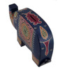 Colorful Elephant Trunk Up Embossed Leather Coin Bank Piggy Bank (Blue) Additional image