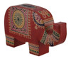 Colorful Elephant Trunk Up Embossed Leather Coin Bank Piggy Bank (Orange) Main image