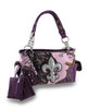 Mossy Oak Nylon Camo Fleur De Lis Vinyl Trimmed Concealed Carry Purse Main image