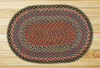 Earth Rugs C-43 Burgundy / Blue / Gray Oval Braided Rug 5 Feet x 8 Feet Main image