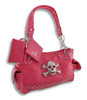 Embossed Paisley Rhinestone Skull and Crossbones Concealed Carry Purse Main image