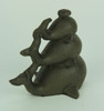 Rust Brown Cast Iron Triple Stacked Whale Figurine Additional image