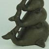 Rust Brown Cast Iron Triple Stacked Whale Figurine Additional image