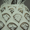 Distressed White Carved Wood Tropical Pineapple Decor Statue Additional image