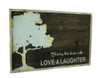 Rustic Wood Love and Laughter Blessings Tree Wall Hanging Main image